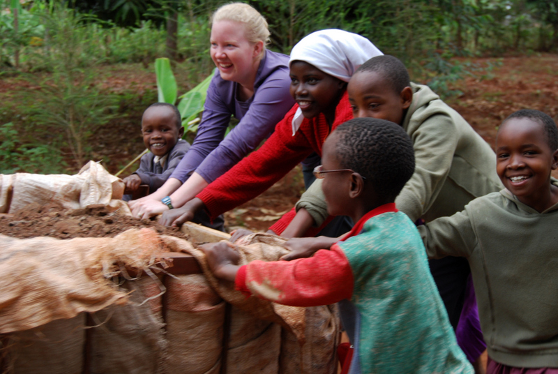 volunteers around the World help out at the orphanage