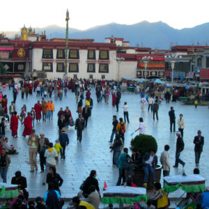 Lhasa, Tibet during sunset