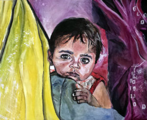 Looking At You - acrylic paint by Jenny SW Lee