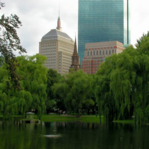 John Hancock tower, Boston Common, Frog Pond