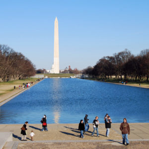 Reflecting Pool and Washington Monument in Washington D.C.