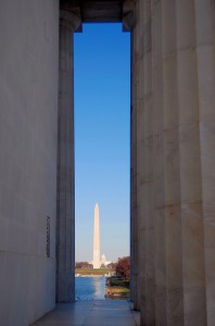 Lincoln Memorial and the Washington Monument in Washington DC - photography by Jenny SW Lee