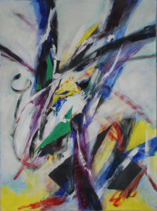 Expansion - acrylic collage by Jenny SW Lee