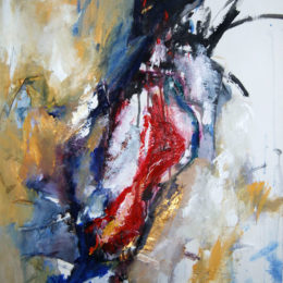 On The Brink - 22x30" mixed media (Not Available)