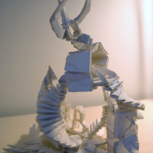 A church of the imagination. Styrofoam sculpture created from the imagination; circa 1994-1995