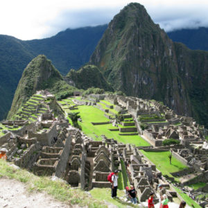 A relatively steep hike up Machu Picchu