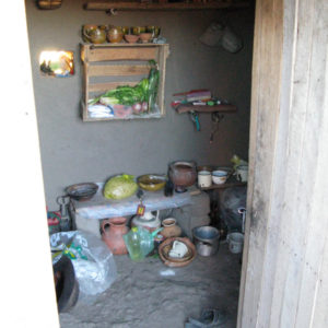 A visit into a family home on the farm. Puno, Peru