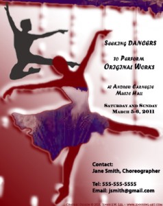 Graphic design created by Jenny S.W. Lee for Carnegie Mellon dance performance in Pittsburgh