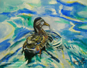 Duck - acrylic by Jenny S.W. Lee