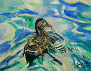 Duck - acrylic by Jenny S.W. Lee