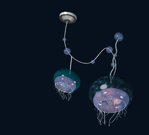 Ceiling lamp model created with AutoCAD 3D by Jenny S.W. Lee