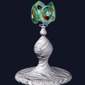 peacock glass feathers lamp model