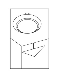 AutoCAD lamp and shadow sketch