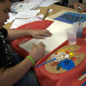 Afterschool art enrichment program at Salem Cyberspace