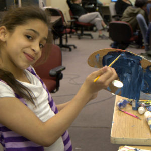 Afterschool art enrichment program at Salem Cyberspace