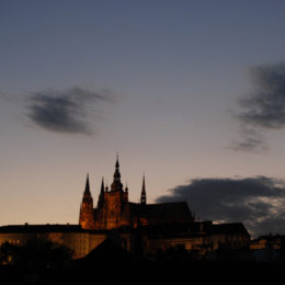 Prague Castle at night