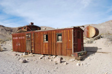 abandoned caboose Rhyolite ghost town - photography by Jenny SW Lee