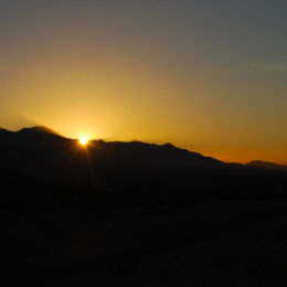 sunrise in Rhyolite