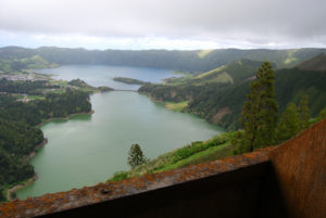 Sete Cidades Lagoon view from Monte Palace, Sao Miguel Azores Portugal - photography by Jenny SW Lee