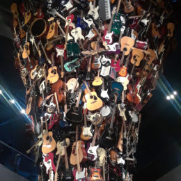 About 700 instruments; "if VI was IX" sculpture by Trimpin