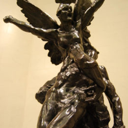 "Saint John the Baptist Preaching" sculpture by Auguste Rodin