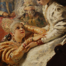 "The Russian Bride's Attire" painting by Konstantin Makovsky