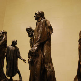 Five reductions from "The Burghers of Calais". Sculpture by Auguste Rodin