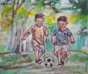 Boys | acrylic painting by Jenny S.W. Lee