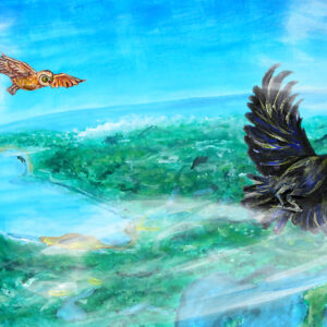 Owl and raven | acrylic